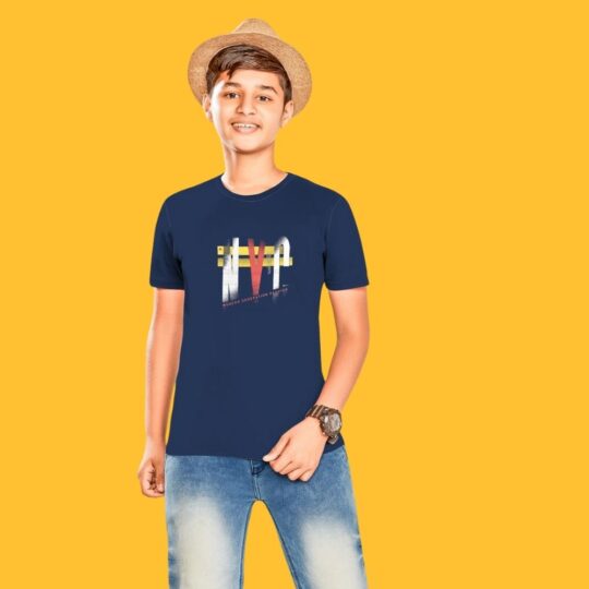 BlackTree (THHOR Series) ROUND NECK REYON Dark Blue TEES FOR KIDS