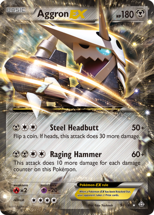 Aggron-EX - 93/160 - Rare Holo EX