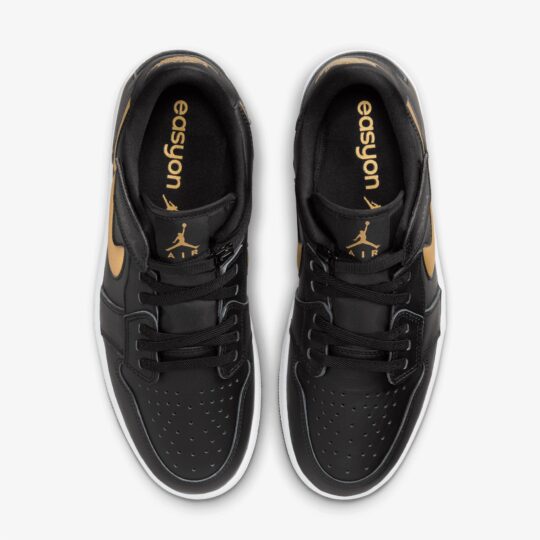 Jordan | Air Jordan 1 Low Easyon { Black/metallic Gold-white - view 2