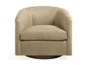 Arhaus Bowan Leather Swivel Chair