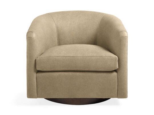 Arhaus Bowan Leather Swivel Chair