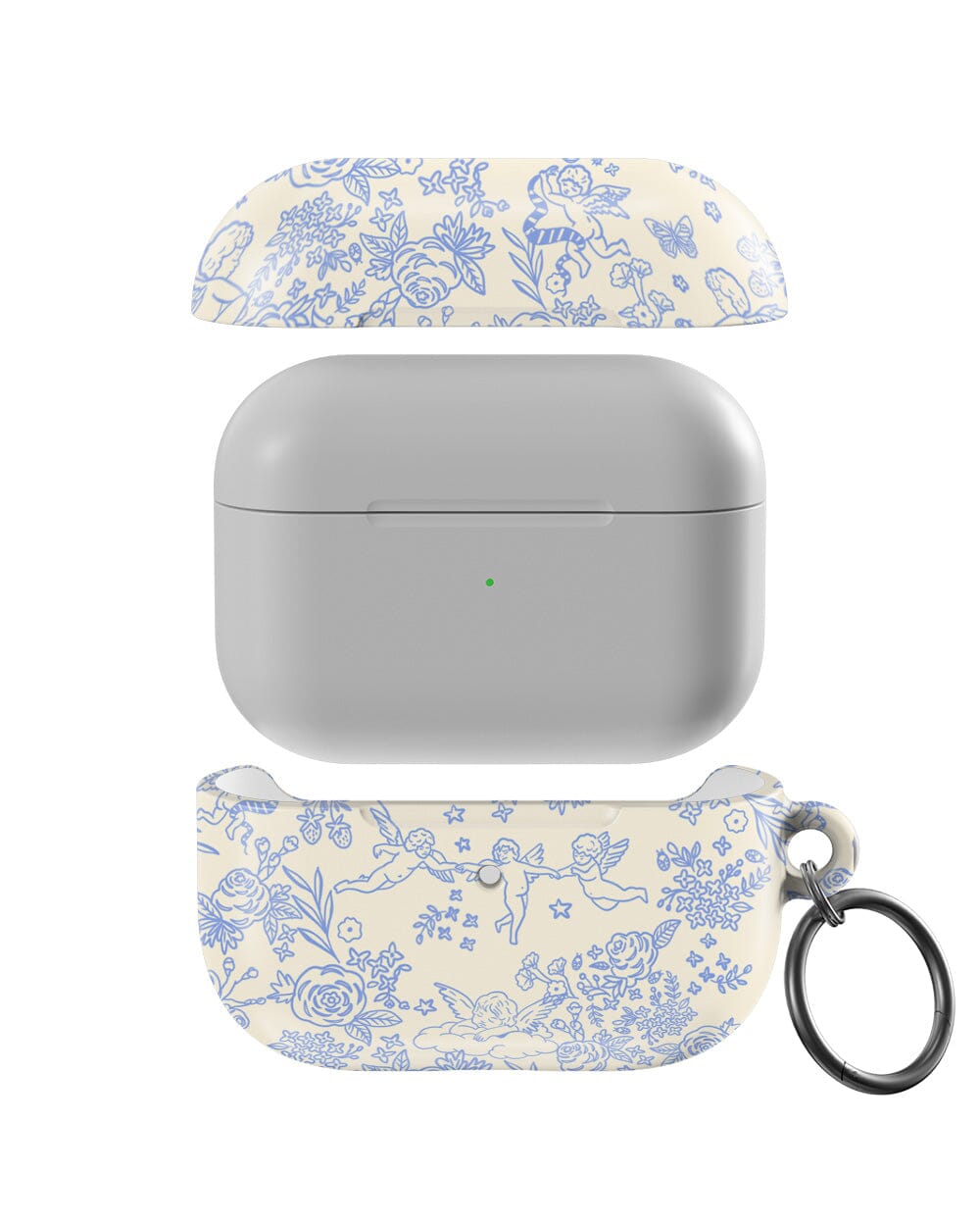 Casetry Cupid's Canvas | Periwinkle Floral AirPods Case - view 9