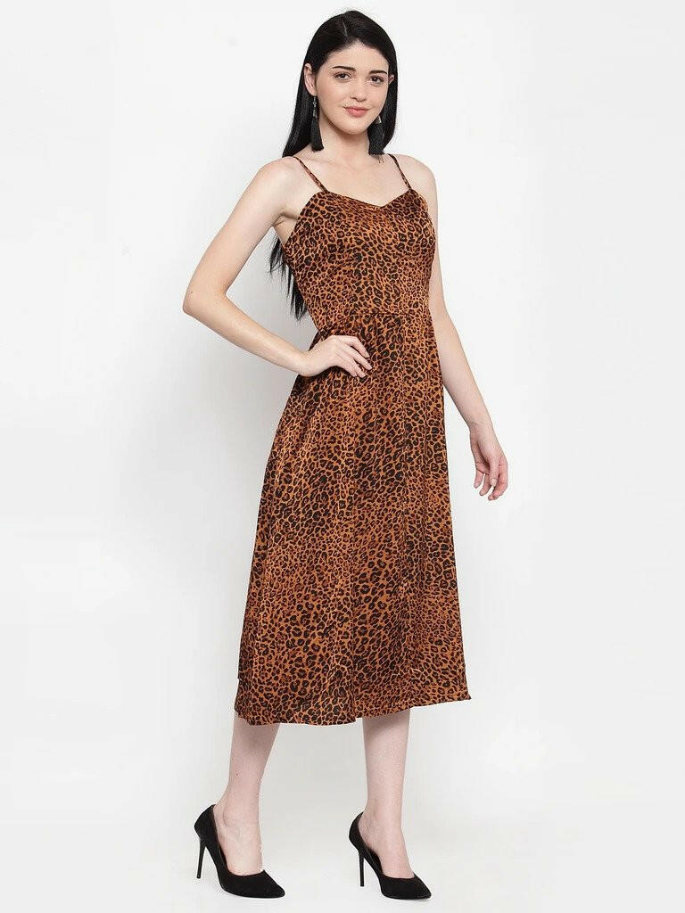 Animal Rayon Printed Women Dress..