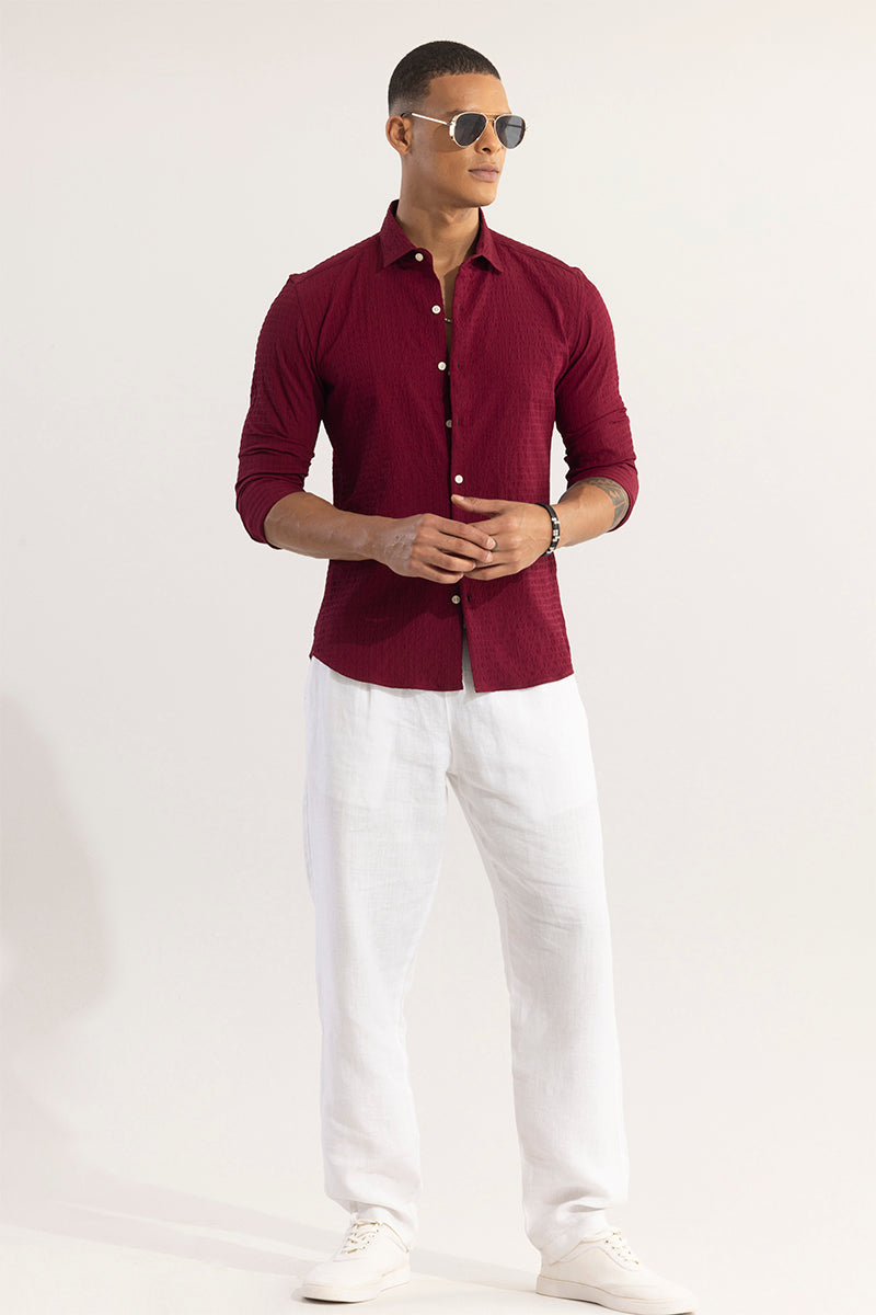 SNITCH AiryCheck Red Seer Sucker Shirt - view 3
