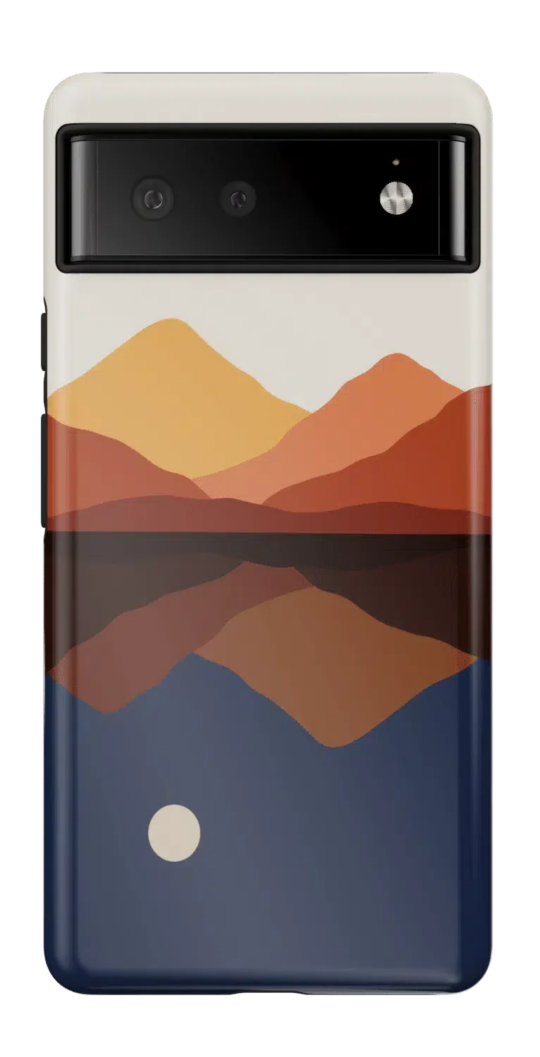 Casetry Opposites Attract | Day & Night Colorblock Mountains Google Pixel Case