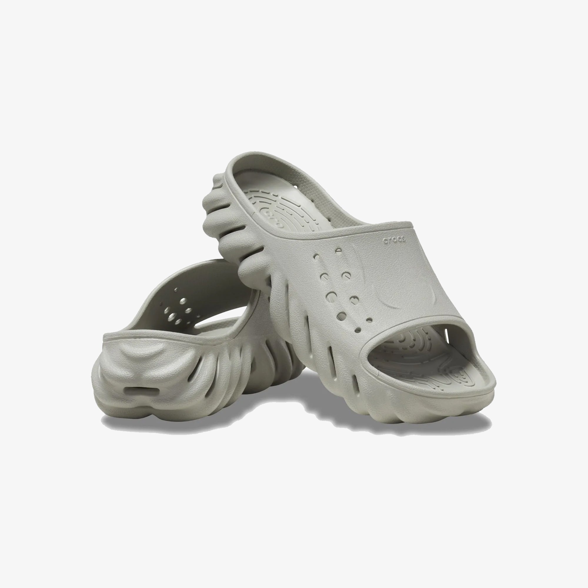 Crocs | ECHO CROSS-STRAP SANDALS - ELEPHANT { MOUSE GREY - view 2