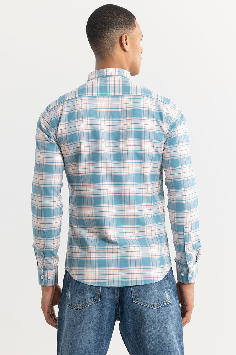 SNITCH Tartan Square Blue Checks Shirt - view 7