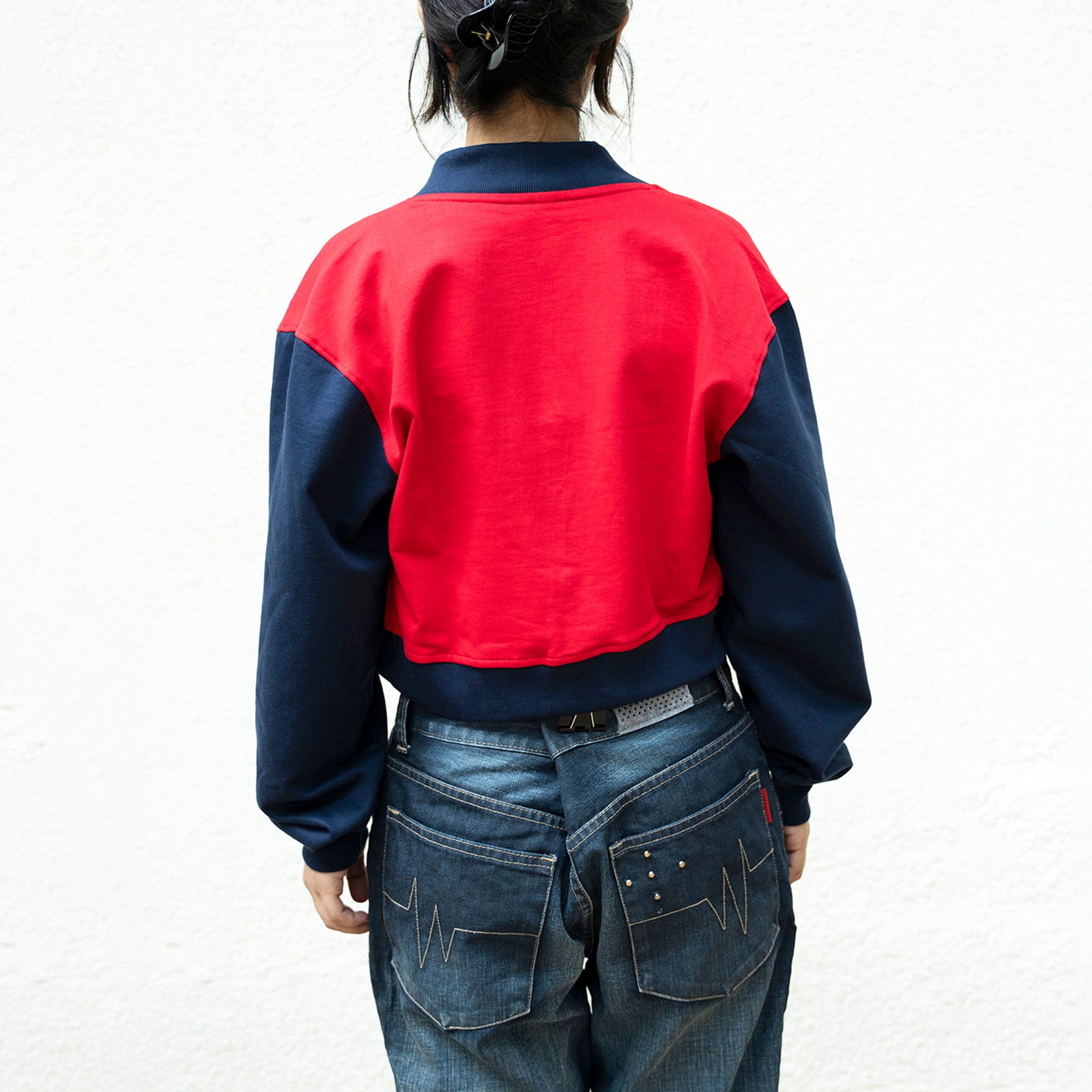 IZF Red Crop Varsity Jacket - view 2