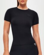 FIRM ABS Round Neck Athletic T-shirt - Black