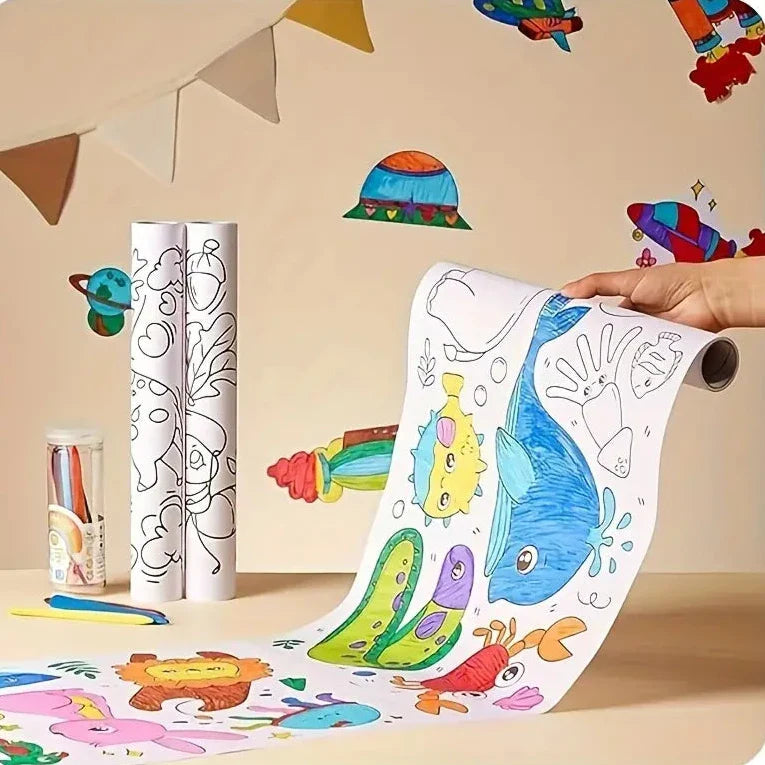 Catterton Large Stickable Children's Drawing Paper Roll🌈{300*30cm} - view 7