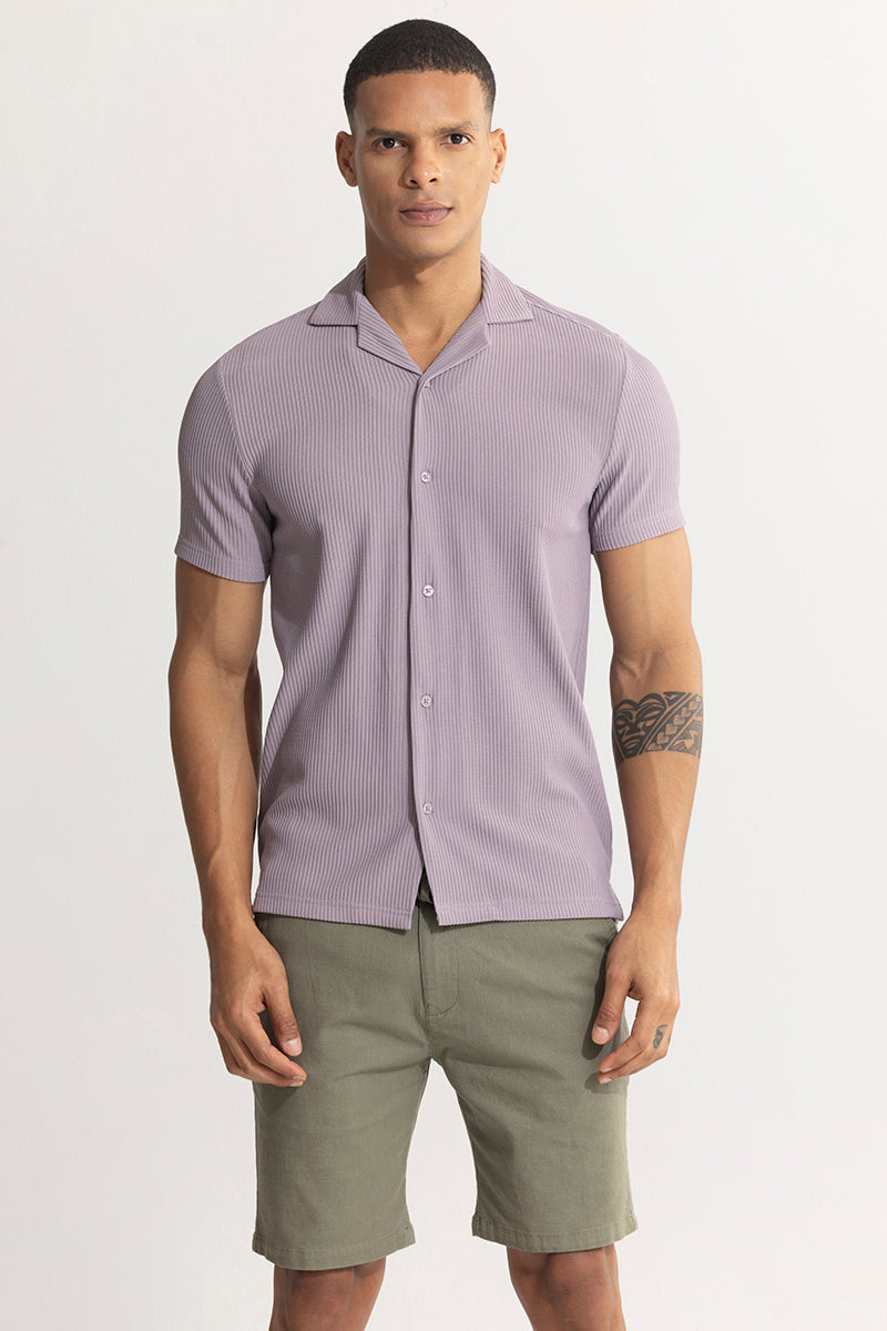 SNITCH Parallel Rib Purple Shirt - view 5