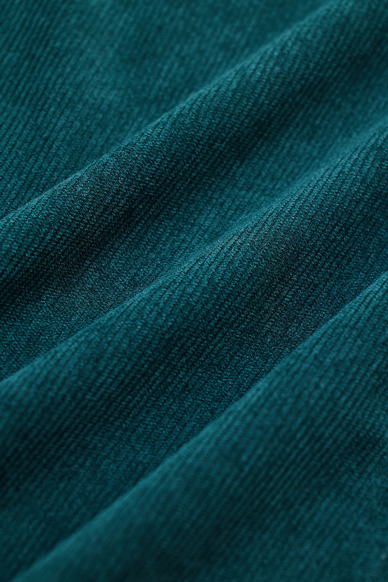 SNITCH Dark Green Slim Fit Corduroy Shirt - view 9