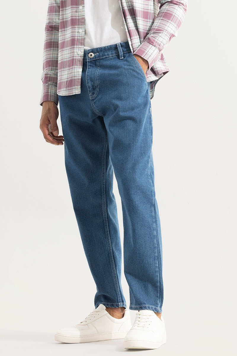 SNITCH ShadowTwill True Blue Baggy Jeans - view 4