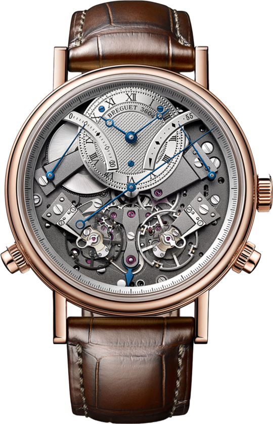 Breguet Tradition 7077 Skeleton Dial Brown 44 MM Watch for Men
