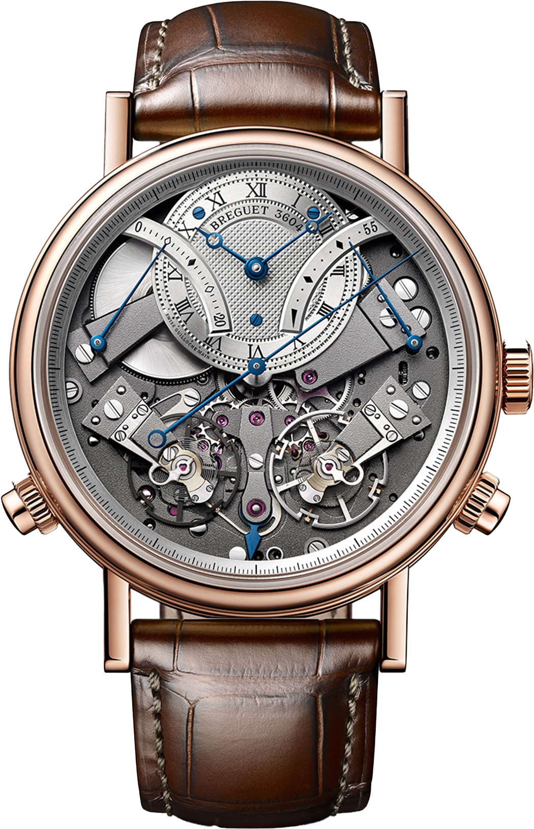 Breguet Tradition 7077 Skeleton Dial Brown 44 MM Watch for Men