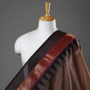SOUTH KARGHA Brown - Kanchipuram Cotton Fabric with Zari Border 02