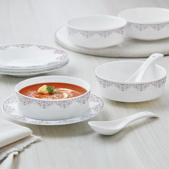 My Borosil Larah by Borosil Lark Soup Bowl w Saucer Set