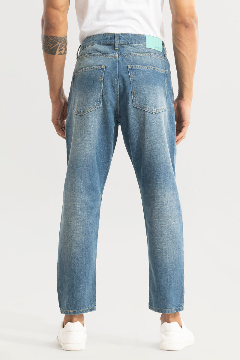 SNITCH Castor Ocean Blue Baggy Jeans - view 7