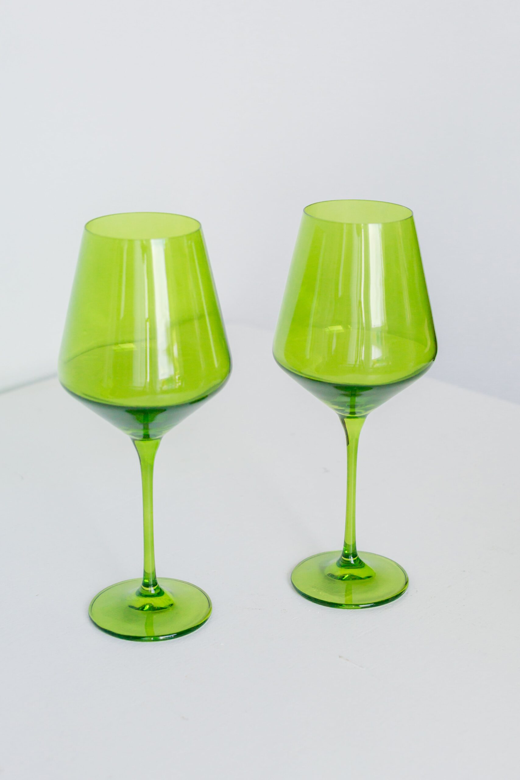 RH Signature Co. Estelle Colored Wine Stemware - Set of 6 {Forest Green} - view 5