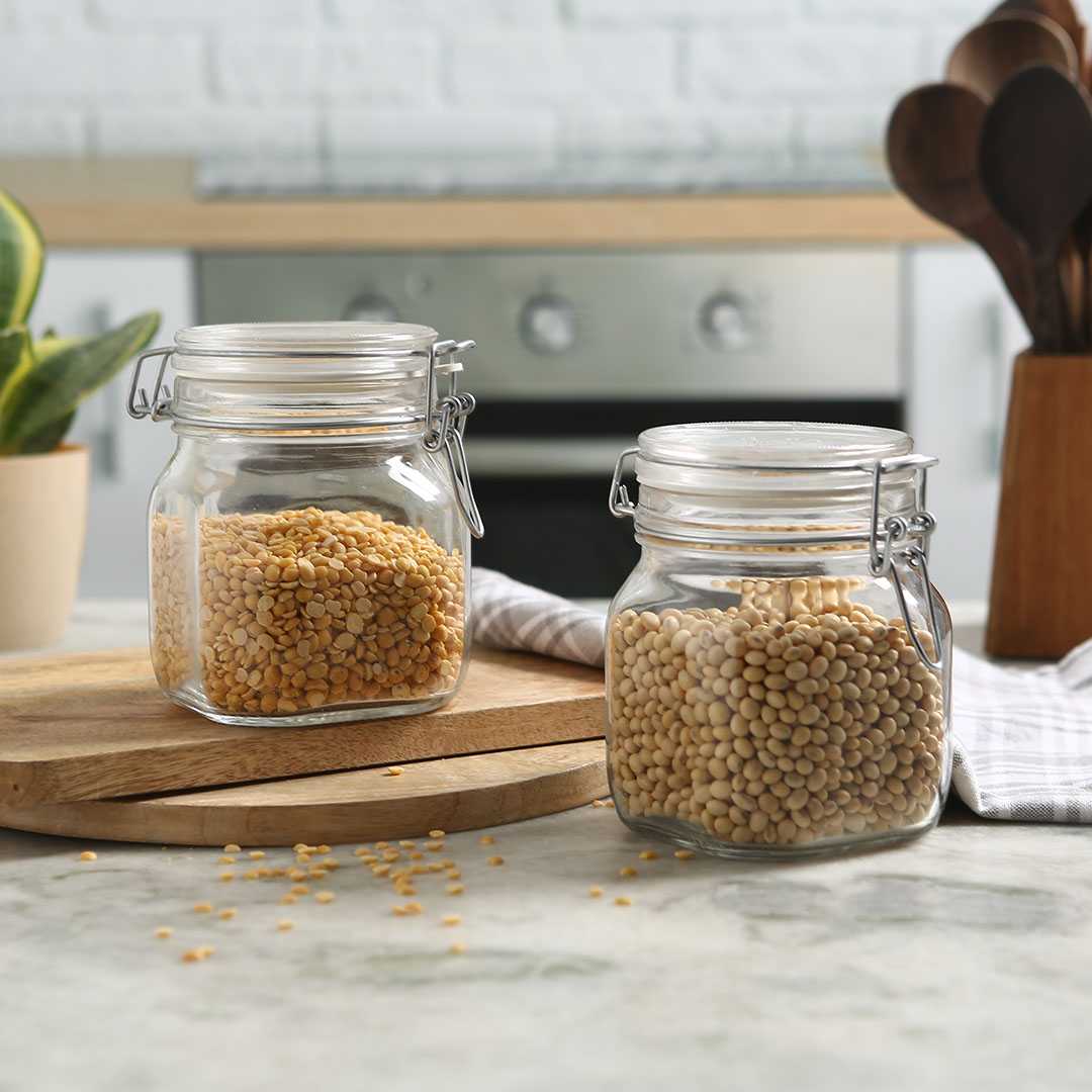 Wonderchef Bormioli Fido 2 Pc Set Glass Jar Container Medium. - view 7