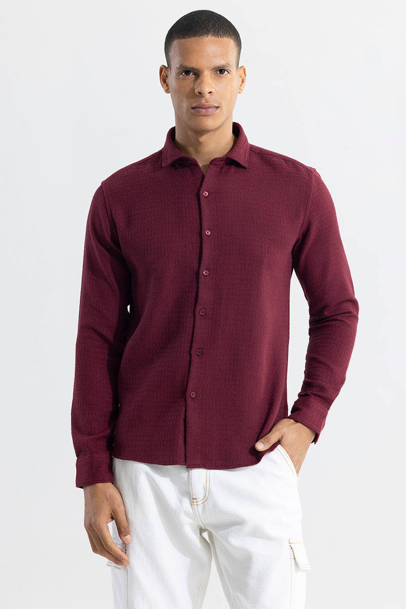 SNITCH RelaxKnit Maroon Shirt - view 6