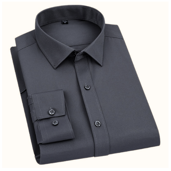 BlackTree Frankshop Classic Pure Cotton Blend Solid Dark Grey Shirt