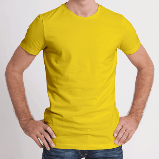 BlackTree Combo of Half Sleeves 180 GSM T-Shirts for Men Cotton (Mustard and White) - view 2