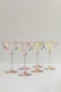 Estelle Colored Glass Estelle Colored Martini Glass - Set of 6 {Iridescent}