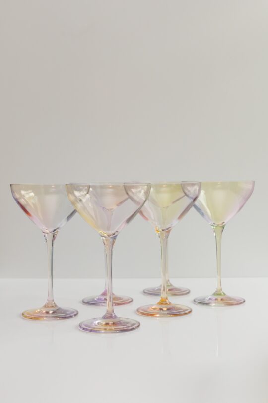 Estelle Colored Glass Estelle Colored Martini Glass - Set of 6 {Iridescent}