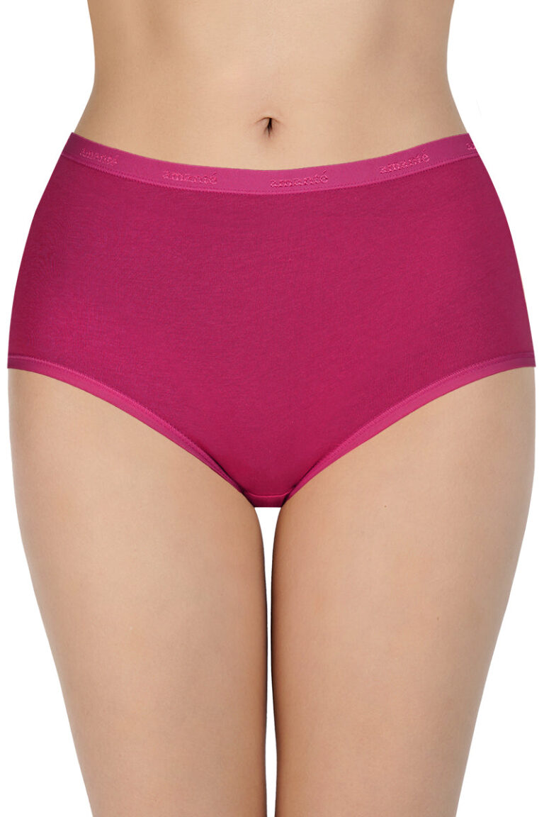Amante High Rise Solid Full Brief Panties (Pack of 3) - view 2