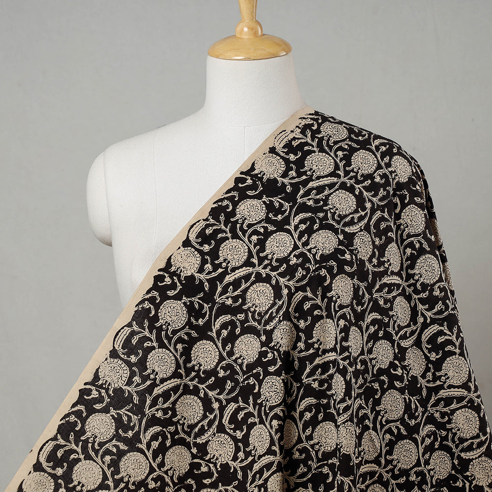 HAVELI CHRONICLES Black - Bagru Block Print Cotton Fabric 07