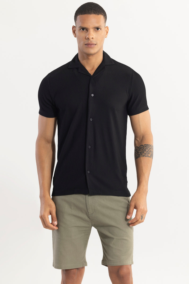 SNITCH Parallel Rib Black Shirt - view 5