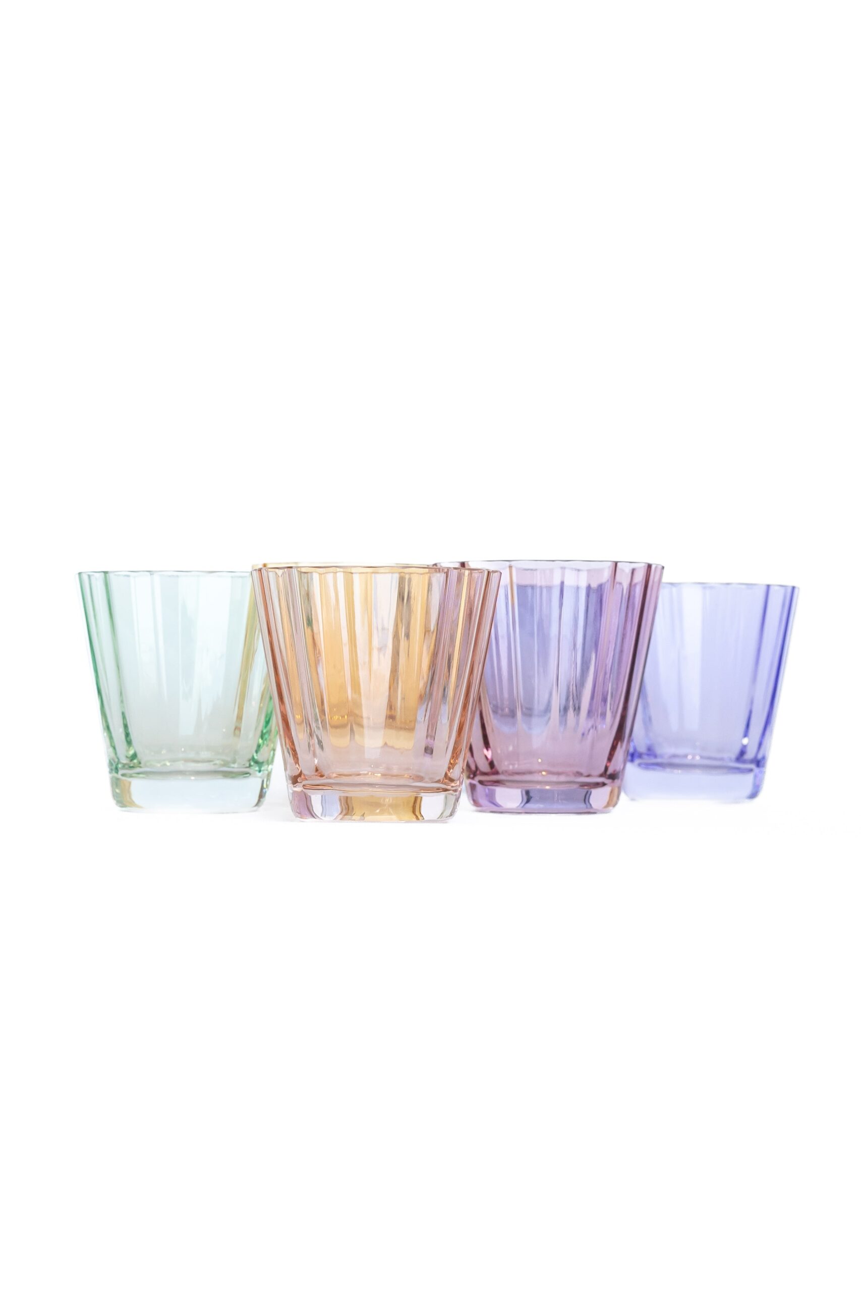 Estelle Colored Glass Estelle Colored Sunday Low Balls - Set of 6 {Pastel Mixed Set} - view 3