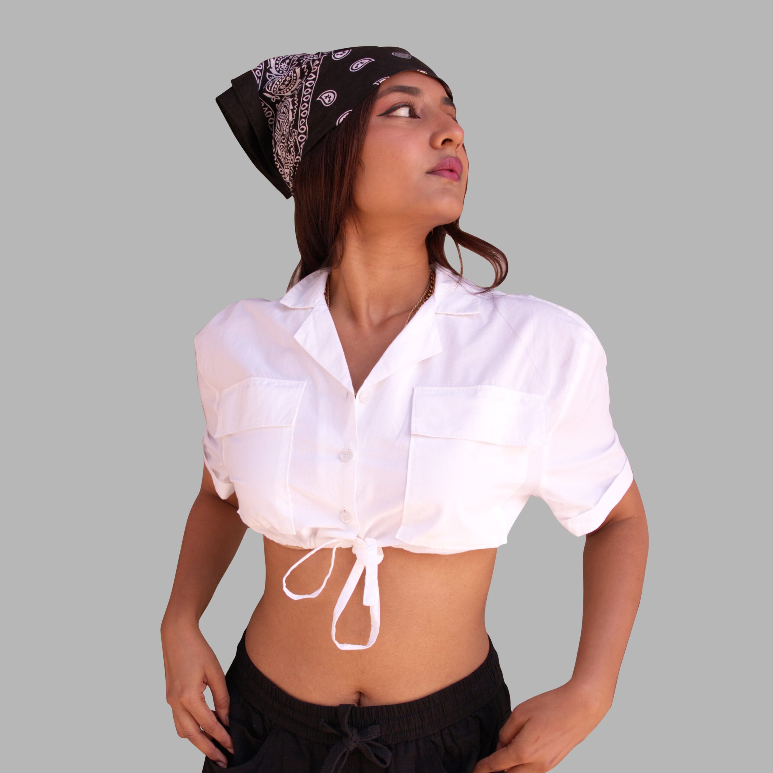 Normcore White Crop Shirt - view 3