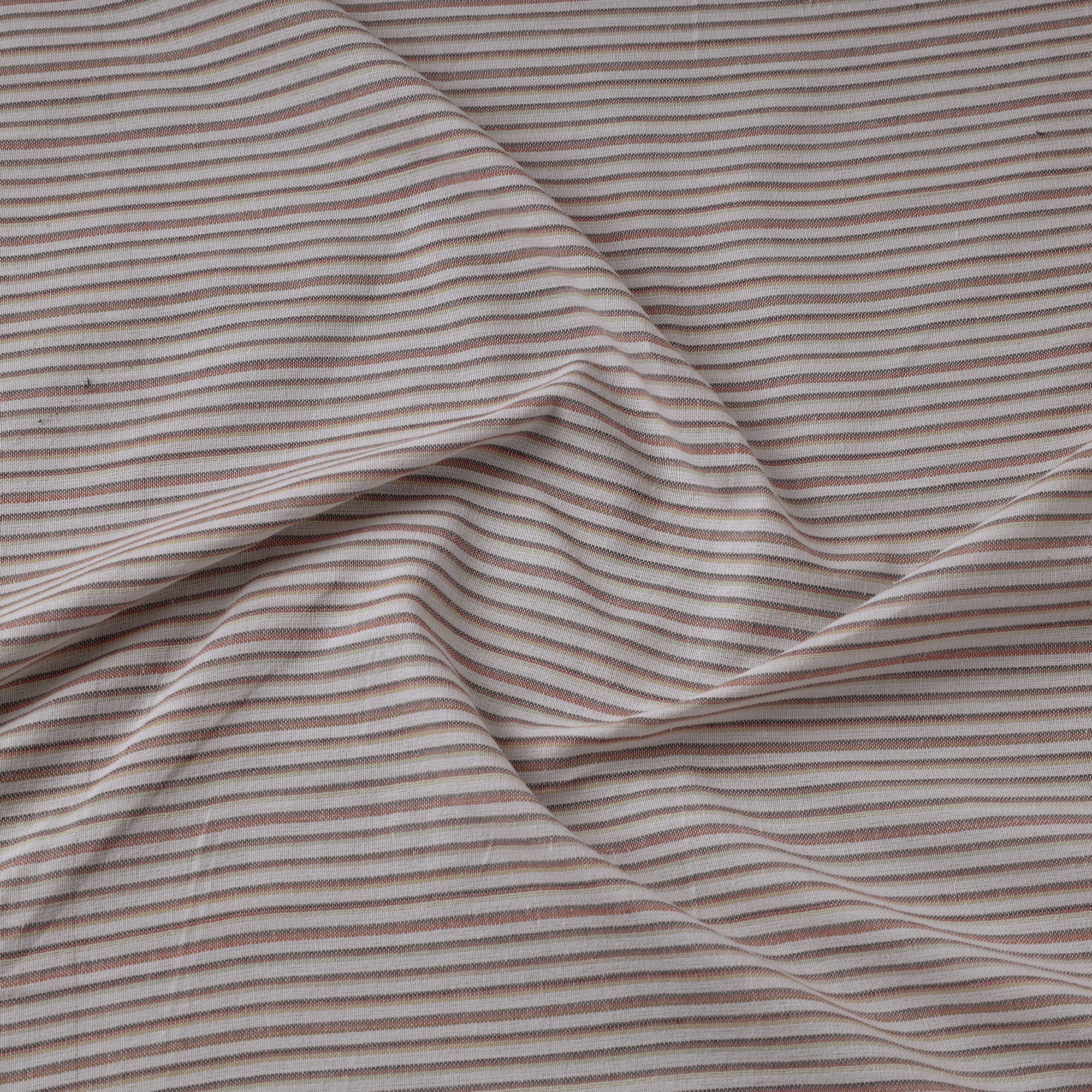 AHA VASTRA HANDLOOM Brown - Jhiri Pure Handloom Cotton Fabric - view 3