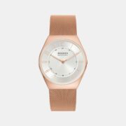 Skagen Grenen Ultra Slim Men Quartz White Dial Analog Stainless Steel Watch SKW6827