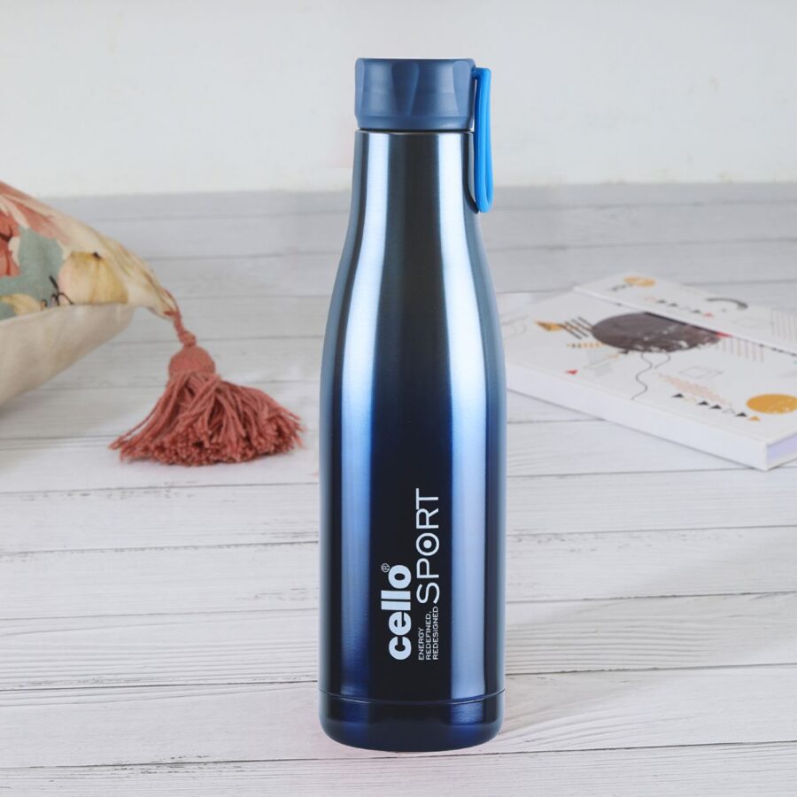 Cello Dazzle Flask, Vacusteel Water Bottle, 600ml