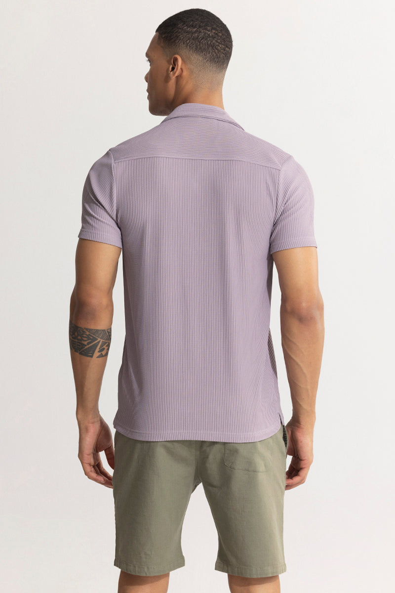SNITCH Parallel Rib Purple Shirt - view 6
