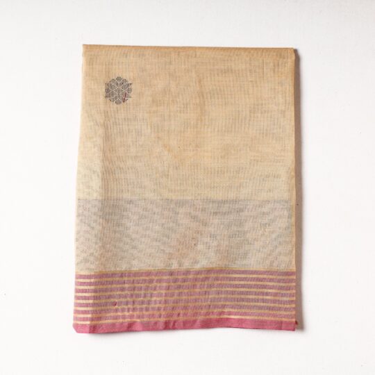 SOUTH KARGHA Beige - Kanchipuram Cotton Precut Fabric (1.45 Meter)