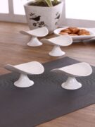 Clay Craft Basic Desert Mini Stand Plain White 4 Pieces