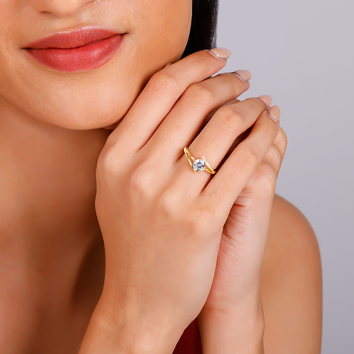 GIVA Jewellery Anushka Sharma Golden Gleam Dream Ring - view 3