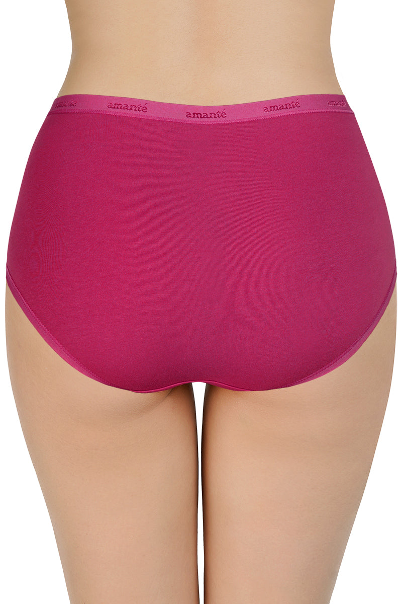 Amante High Rise Solid Full Brief Panties (Pack of 3) - view 3