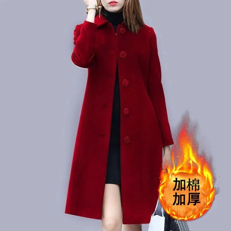 BlackTree Woolen Coat Women's Long British Style. - view 4