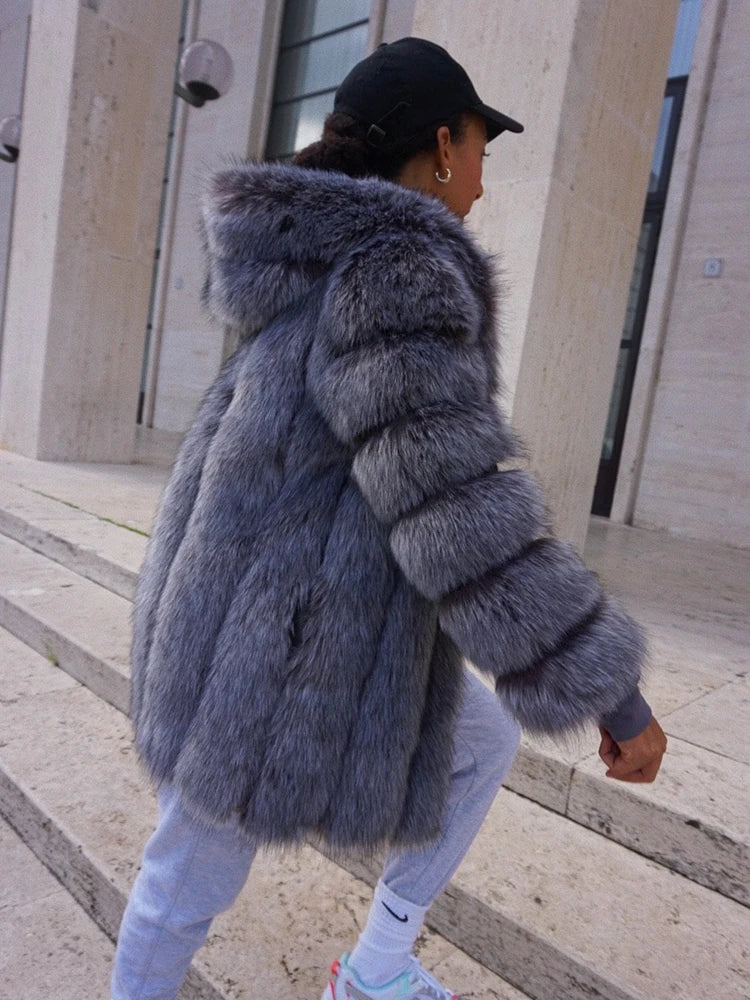 BlackTree Winter Jacket Women Fashion Thick Warm Faux Fur Jackets - view 3