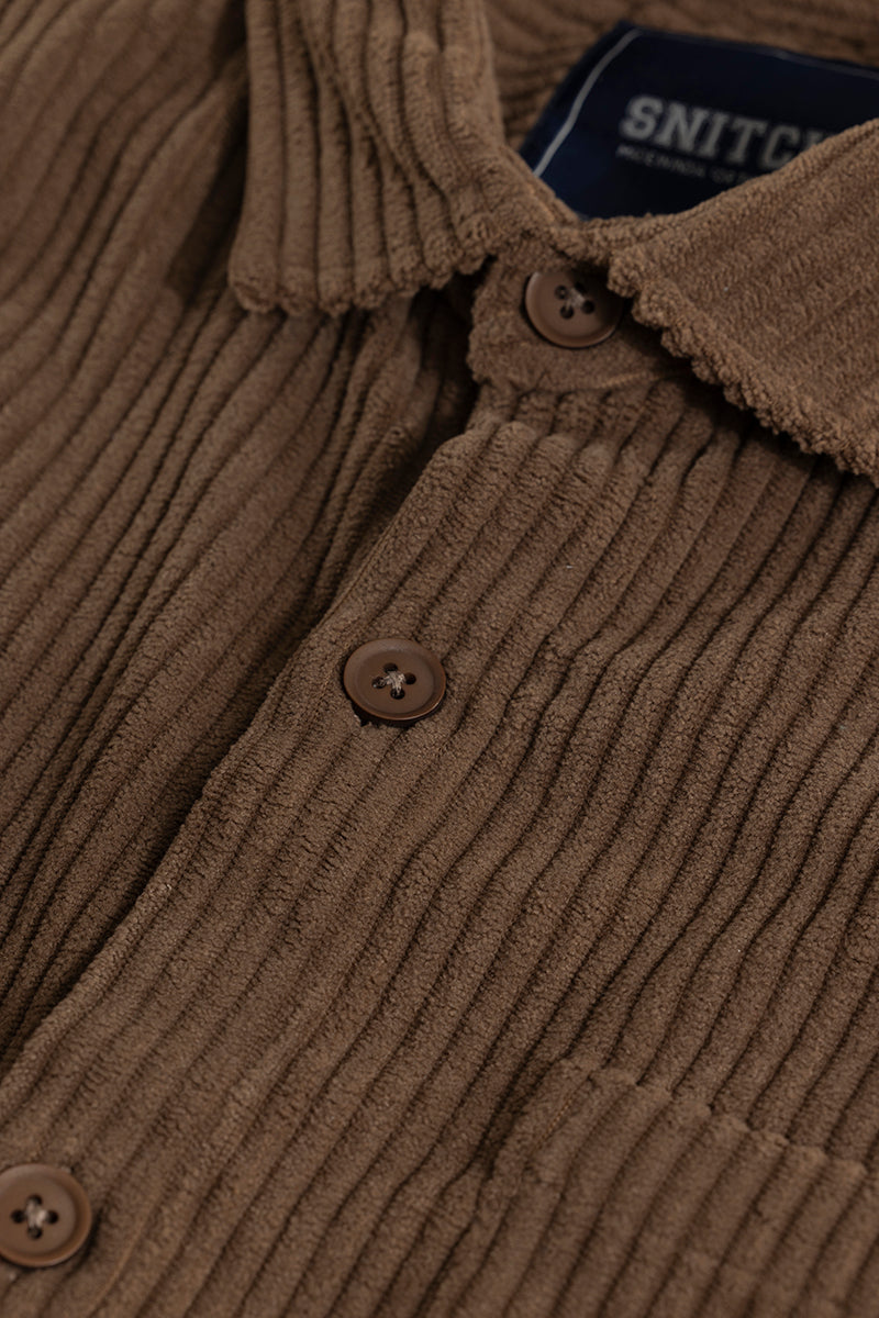 SNITCH Cozy Cord Brown Shirt - view 2