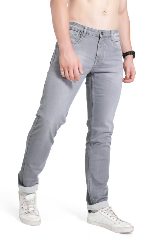 BLACK TREE MEN'S SKINNY FIT GREY STREET STYLE JEANS BT0015..