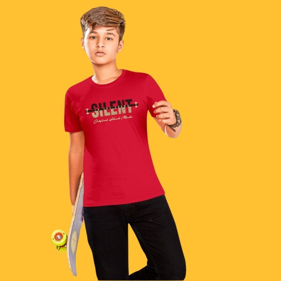 BlackTree(THHOR Series) ROUND NECK REYON RED TEES FOR KIDS