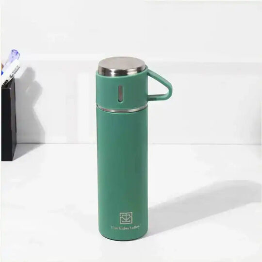 The Indus Valley Pro-hydro Stainless Steel Vacuum Insulated Flask with Drinking Mug Lid, Hot & Cold Bottle, 500 ml - view 2