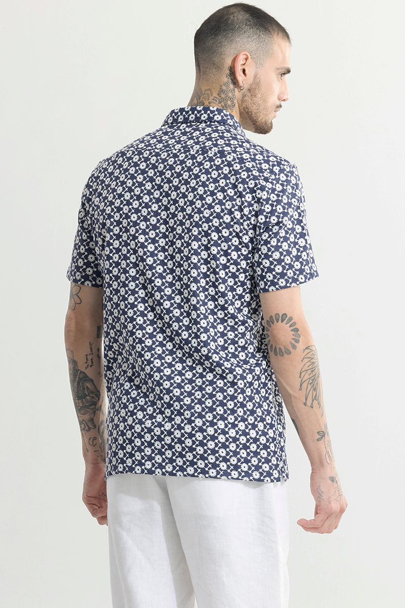 SNITCH ArtisanAura Blue Embroidered Shirt - view 6