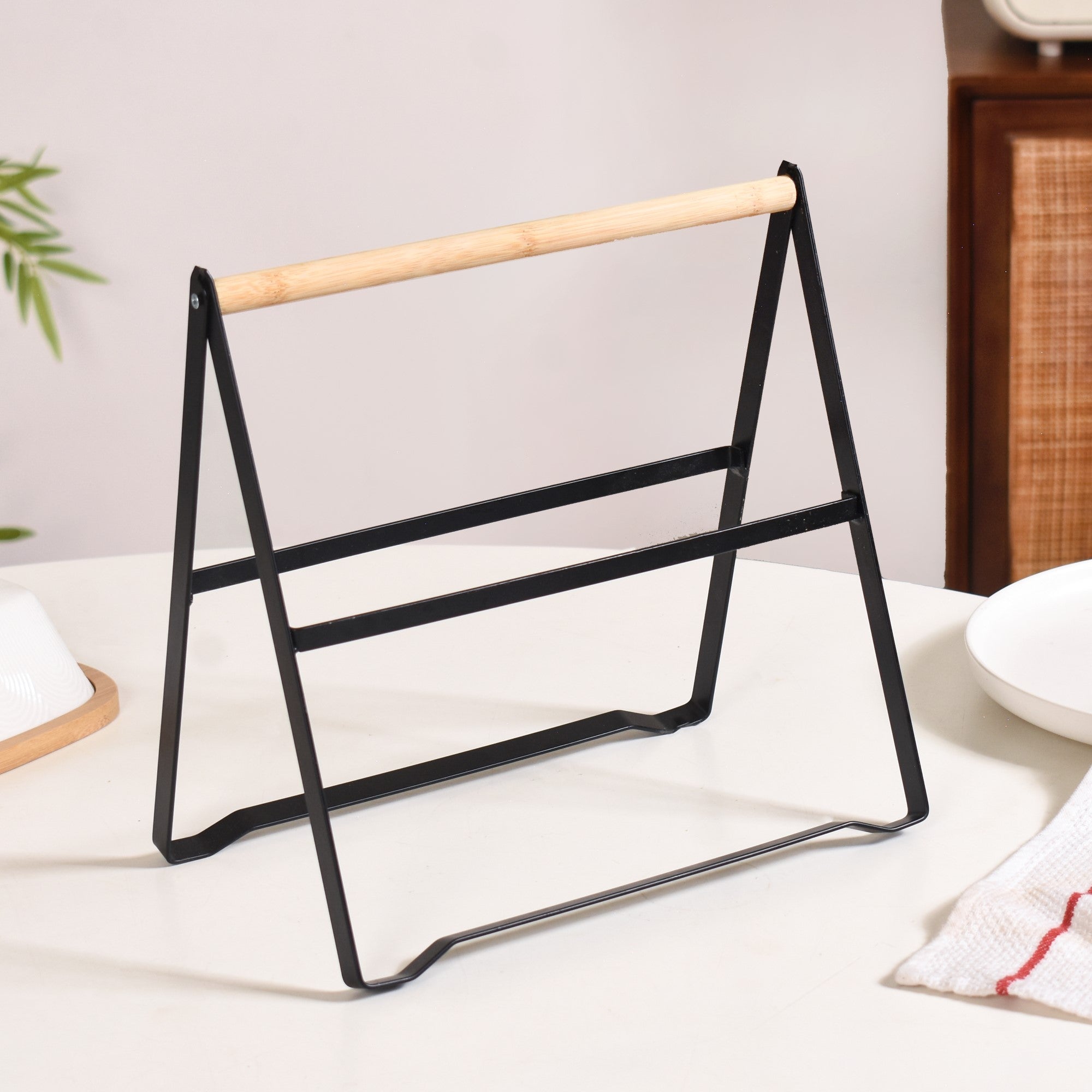 Nestasia Foldable 2 Tier Wooden Storage Rack - view 6